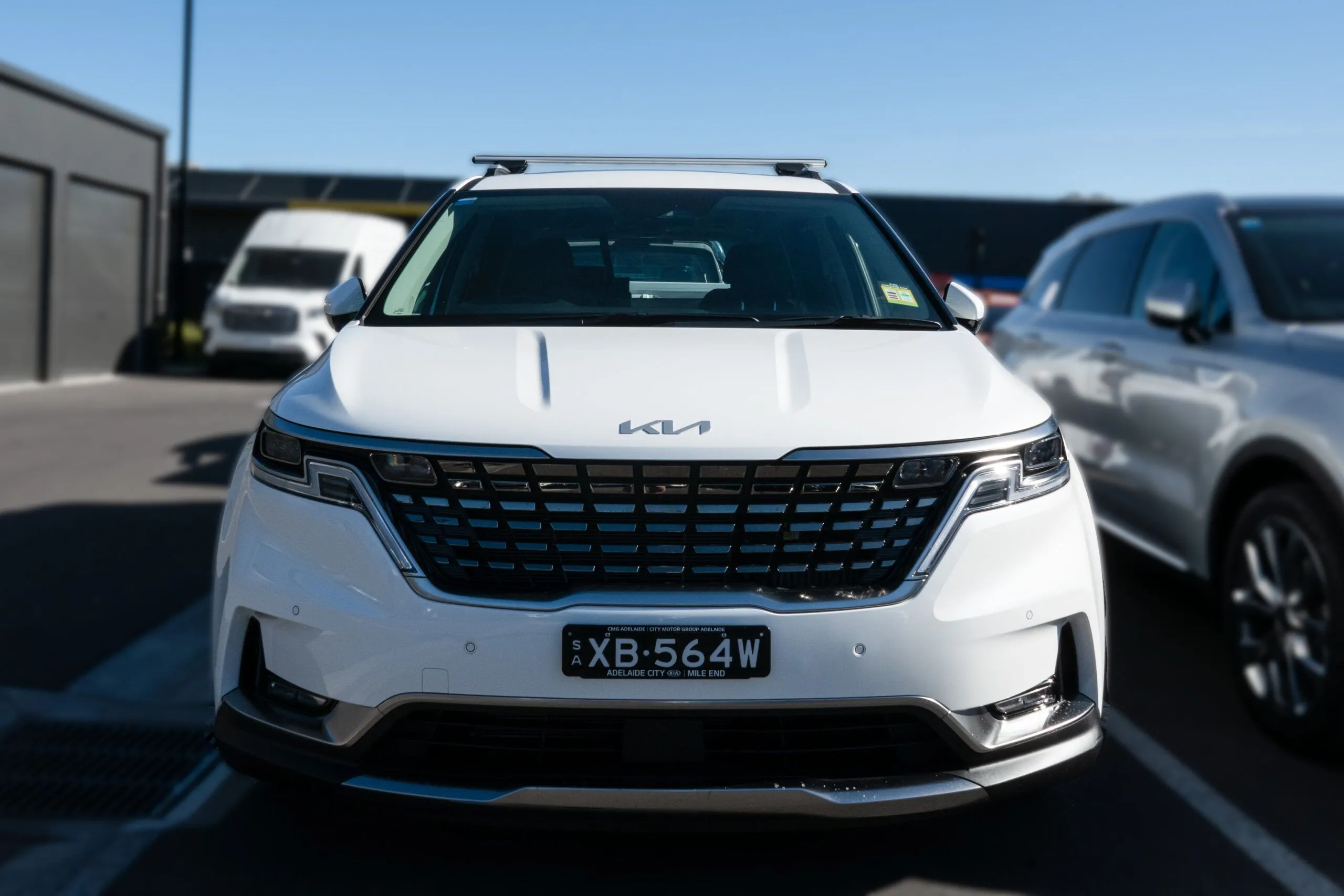 KIA Carnival Roof Racks front view