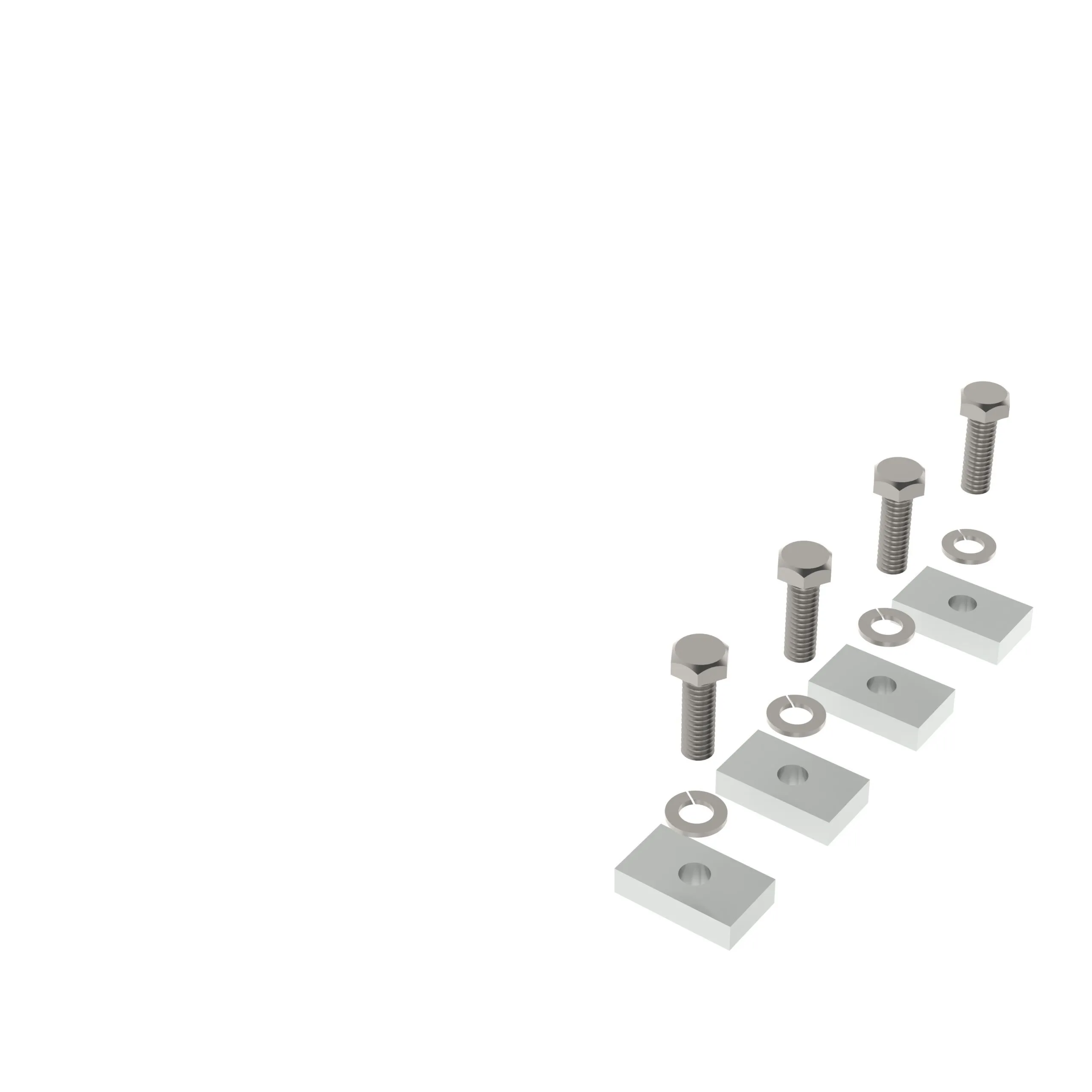 Cross Bar Channel Fixing Pack M8 - x4